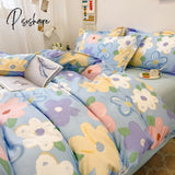 Pisoshare Spring Bedding Set Fashion Cartoon Kids Single Double Queen Size Flat Sheet Duvet Cover