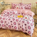 Pisoshare Spring Bedding Set Fashion Cartoon Kids Single Double Queen Size Flat Sheet Duvet Cover