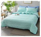 Pisoshare Summer Cooling Blanket Lightweight Silky Air Conditioner Solid Color Quilt Breathable