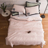 Pisoshare Summer Cooling Blanket Lightweight Silky Air Conditioner Solid Color Quilt Breathable