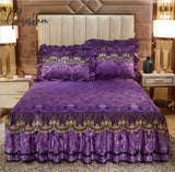 Pisoshare Summer Cooling Blanket Lightweight Siwinter Thick Velvet Bedding Bed Skirt Pillowcase