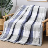 Pisoshare Summer Washed Cotton Quilt Air-Conditioning Comforter Soft Breathable Blanket Thin Leaf