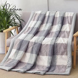 Pisoshare Summer Washed Cotton Quilt Air-Conditioning Comforter Soft Breathable Blanket Thin Leaf