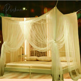 Pisoshare Super Large Mosquito Net Square Four Doors Tent Ornament Double Bed Fabric Canopy Quarto