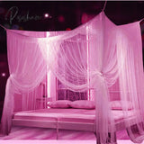 Pisoshare Super Large Mosquito Net Square Four Doors Tent Ornament Double Bed Fabric Canopy Quarto