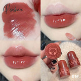 Pisoshare Sweet Natural Jelly Lip Gloss Mud Bear Seal Glaze Lipstick New Korean Fashion Makeup