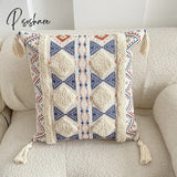 Pisoshare Tuft Cushion Pillowcase Cover Geometry Pillow Case Wholesale Home Bedroom Decorative Sofa