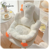 Pisoshare Vnew Cute Duck One-Piece Plush Cushion For Chair Office Seat Butt Mat Soft Stuffed Waist