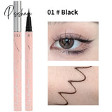 Pisoshare Waterproof Colorful Eyeliner Pencil Long-Lastinganti-Oil Long-Lasting White Black Red