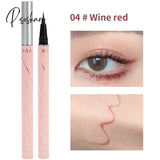 Pisoshare Waterproof Colorful Eyeliner Pencil Long-Lastinganti-Oil Long-Lasting White Black Red