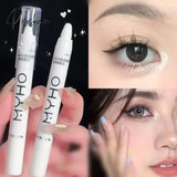 Pisoshare Waterproof Diamonds Glitter Eyeshadow Eyeliner Pencil Eyes Makeup Highlighter Pearl White