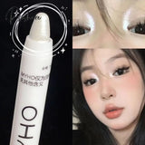 Pisoshare Waterproof Diamonds Glitter Eyeshadow Eyeliner Pencil Eyes Makeup Highlighter Pearl White