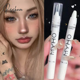 Pisoshare Waterproof Diamonds Glitter Eyeshadow Eyeliner Pencil Eyes Makeup Highlighter Pearl White