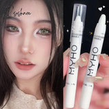 Pisoshare Waterproof Diamonds Glitter Eyeshadow Eyeliner Pencil Eyes Makeup Highlighter Pearl White