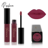 Pisoshare Waterproof Matte Liquid Lipstick Makeup Red Lip Long Lasting Gloss Mate Black Stick Easy