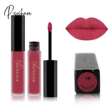 Pisoshare Waterproof Matte Liquid Lipstick Makeup Red Lip Long Lasting Gloss Mate Black Stick Easy