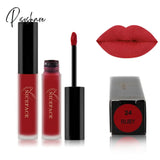 Pisoshare Waterproof Matte Liquid Lipstick Makeup Red Lip Long Lasting Gloss Mate Black Stick Easy