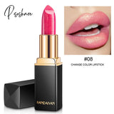 Pisoshare Waterproof Nude Glitter Lipstick 9 Colors Long Lasting Non-Stick Cup Velve Red Mermaid