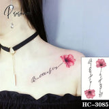 Pisoshare Waterproof Temporary Tattoo Stickere Black Hand Drawn Heart Design Body Art Fake Flash