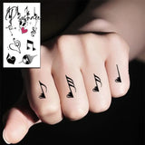 Pisoshare Waterproof Temporary Tattoo Stickere Black Hand Drawn Heart Design Body Art Fake Flash