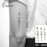 Pisoshare Waterproof Temporary Tattoo Stickere Black Hand Drawn Heart Design Body Art Fake Flash