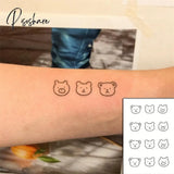 Pisoshare Waterproof Temporary Tattoo Stickere Black Hand Drawn Heart Design Body Art Fake Flash