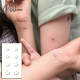 Pisoshare Waterproof Temporary Tattoo Stickere Black Hand Drawn Heart Design Body Art Fake Flash