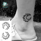 Pisoshare Waterproof Temporary Tattoo Stickere Black Hand Drawn Heart Design Body Art Fake Flash