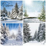 Pisoshare Winter Snow Pine Forest Snowflake Wallpaper Natural Scenic Photo Background Photographic