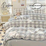 Plaid Double Duvet Cover Set 220x240 Solid Twist soft pillowcase King Size Bedding Set Quilt Cover Set