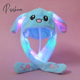 Plush Hat Glowing Ears Bunny Party Decor Cute Cartoon Toy Funny Birthday Gift Light Top Halloween