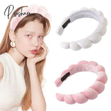 Plush Headband Hair Hoop Bread Curl Headdress Women Girl Wash Face Makeup Headgear Party Casual