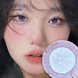 Potato Texture Glitter Eyeshadow Palette Pearlescent Diamond Monochrome Highlighter Powder Brighten Shiny Eyes Makeup Cosmetics