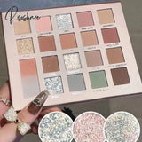 Professional Colorful Eyeshadow Palette Pink Shiny Blue Eye Shadow Pearl Eyes Glitter Matte Cute