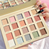 Professional Colorful Eyeshadow Palette Pink Shiny Blue Eye Shadow Pearl Eyes Glitter Matte Cute