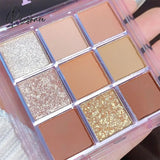 Professional Colorful Eyeshadow Palette Pink Shiny Blue Eye Shadow Pearl Eyes Glitter Matte Cute