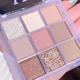 Professional Colorful Eyeshadow Palette Pink Shiny Blue Eye Shadow Pearl Eyes Glitter Matte Cute