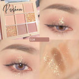 Professional Colorful Eyeshadow Palette Pink Shiny Blue Eye Shadow Pearl Eyes Glitter Matte Cute