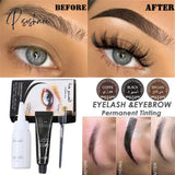 Professional Series Henna Eyelash Eyebrow Dye Tint Gel Brown Black Color Cream Kit 15-Minute Fast