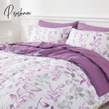 Purple 7 Piece Bed In A Bag Soft Microfiber Bedding Complete Set For All Season Queen