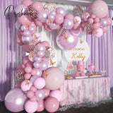 Purple Pink Balloons Garland Arch Kit Macaroon Latex Ballons Wedding Birthday Party Decor Kids