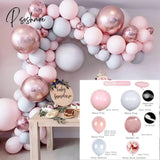 Purple Pink Balloons Garland Arch Kit Macaroon Latex Ballons Wedding Birthday Party Decor Kids