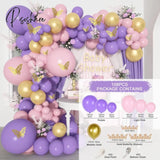 Purple Pink Balloons Garland Arch Kit Macaroon Latex Ballons Wedding Birthday Party Decor Kids