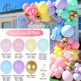 Purple Pink Balloons Garland Arch Kit Macaroon Latex Ballons Wedding Birthday Party Decor Kids