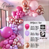 Purple Pink Balloons Garland Arch Kit Macaroon Latex Ballons Wedding Birthday Party Decor Kids