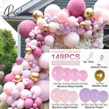 Purple Pink Balloons Garland Arch Kit Macaroon Latex Ballons Wedding Birthday Party Decor Kids