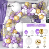 Purple Pink Balloons Garland Arch Kit Macaroon Latex Ballons Wedding Birthday Party Decor Kids