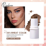 Qibest Highlighter Makeup Glitter Contouring Bronzer For Face Blush Sticks Shimmer Powder Texture