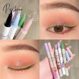 Rainbow Liquid Eyeliner Waterproof Color Pencil Long-Lasting Eye Liner Pen Quick-Dry No Blooming