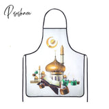 Ramadan Decoration Baking Anti-Hot Oven Pat Gloves Mat Eid Mubarak Kitchen Aprons For Party Islamic